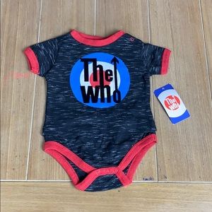 Black & White “The Who” Bodysuit Sz 3-6M